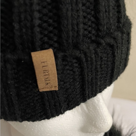 FURTALK Kids Winter Knitted Pom Beanie Bobble Hat Cotton Lined Faux Fur Ball - Picture 5 of 8